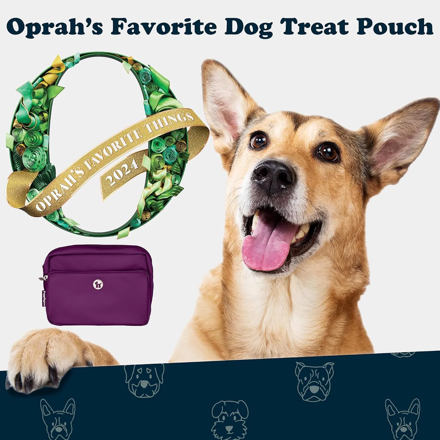 3-in-1 Crossbody Dog Walking Bag & Treat Pouch with Matching Planet Safe Poop Bags & Built-In Dispenser - Dog Mom Gift for Puppy Training with Zippered Pockets (Plum Wine)