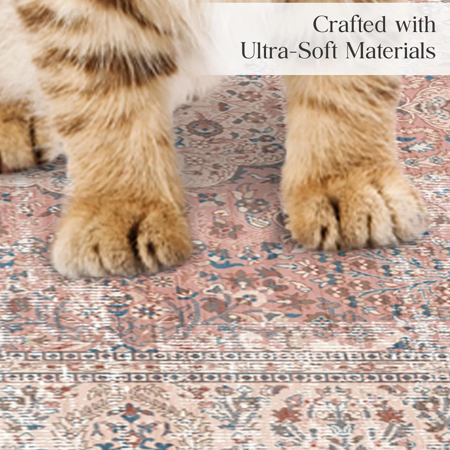 Blue Kitty Washable Litter Trapping Mat - 2 Pack, Large Reusable, 36x48 Inches, Paw-friendly, Waterproof, Non-slip, Compatible With Cat Box