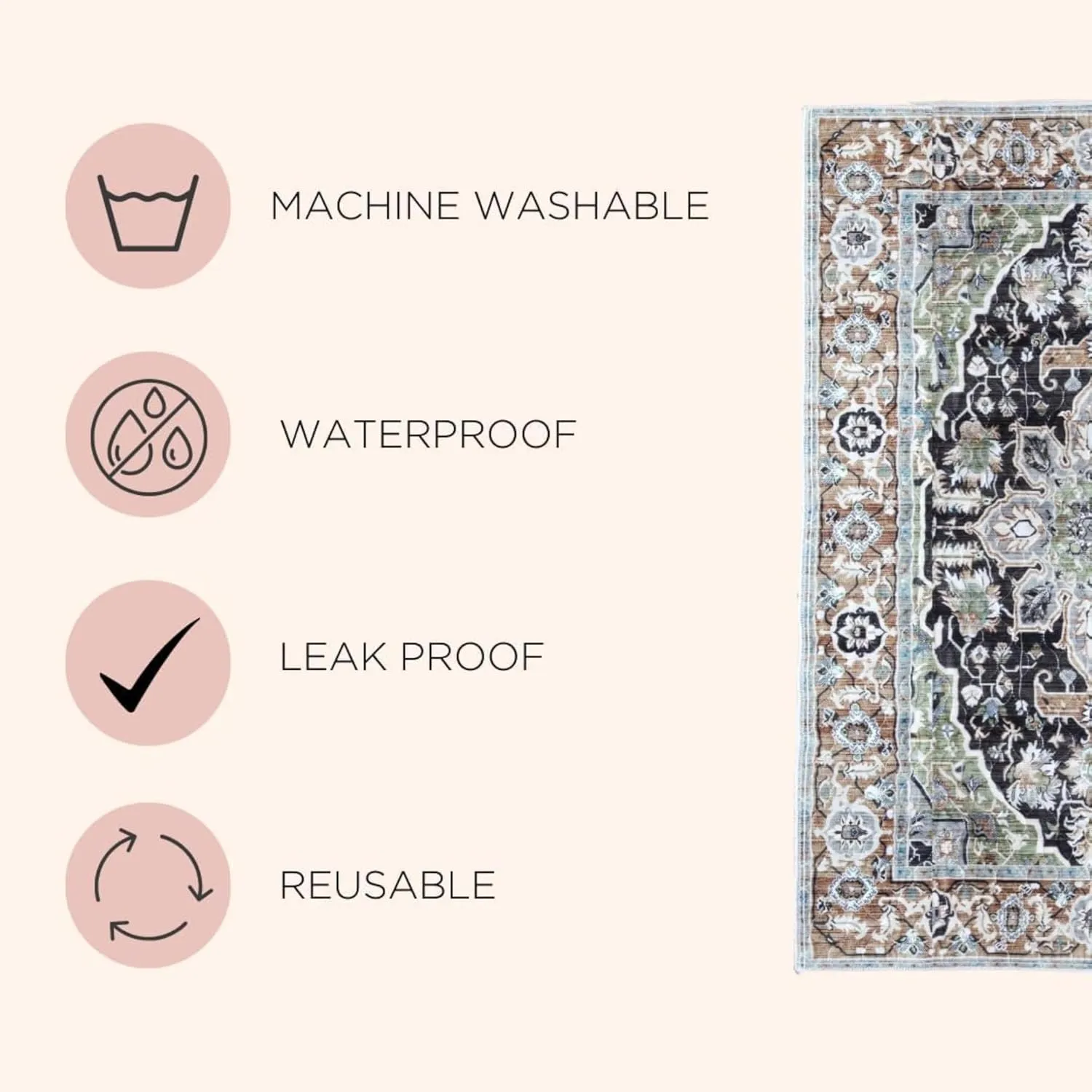 Blue Kitty Washable Litter Trapping Mat - 2 Pack, Large Reusable, 36x48 Inches, Paw-friendly, Waterproof, Non-slip, Compatible With Cat Box