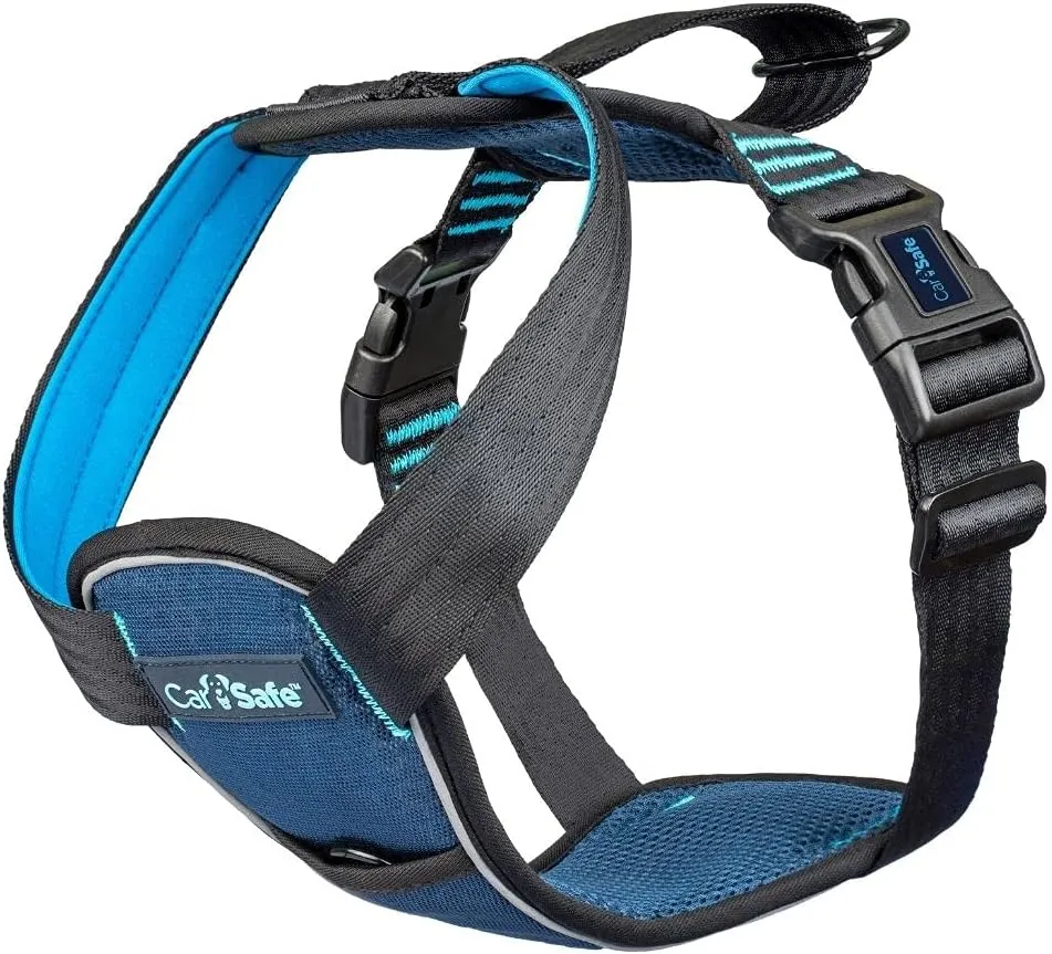 CarSafe Crash Tested Dog Safety Harness - Crash Tested to 32Kg/70lbs, Safely Secure Dog in The Car, Comfortable and Padded Design. for Toy, Small, Medium and Large Dogs (Size Large)
