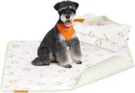 Feandrea Washable Pee Pads for Dogs, 2 Pack, Reusable, 36 x 34 Inches, M, Waterproof Pet Training, Leakproof, Non-Slip, Super Absorbent, for Dogs, Cats, Rabbits, Cloud White UPTD002W01