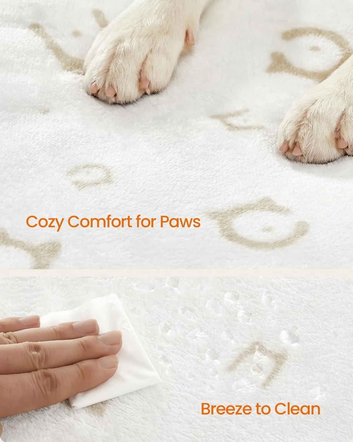 Feandrea Washable Pee Pads for Dogs, 2 Pack, Reusable, 36 x 34 Inches, M, Waterproof Pet Training, Leakproof, Non-Slip, Super Absorbent, for Dogs, Cats, Rabbits, Cloud White UPTD002W01