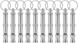 Joyzan Dog Whistle, Recall Dog Training Whistles to Stop Barking Neighbors Adjustable Frequency Ultrasonic Silent Professional Control Clicker Stainless Steel Pet Behavior Pitch Kit Potty Puppy 10Pcs