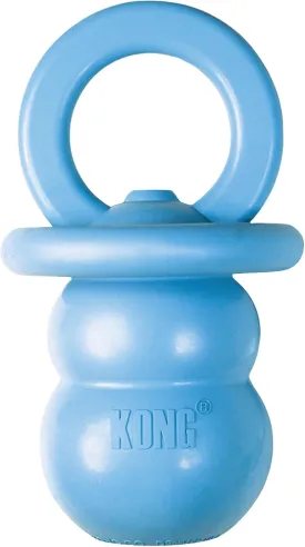 KONG Puppy Binkie - Pacifier Dog Toy for Puppies - Stuffable Treat Chew Toy for Treats - Durable Natural Rubber for Teething Puppy - for Small Puppies - Blue