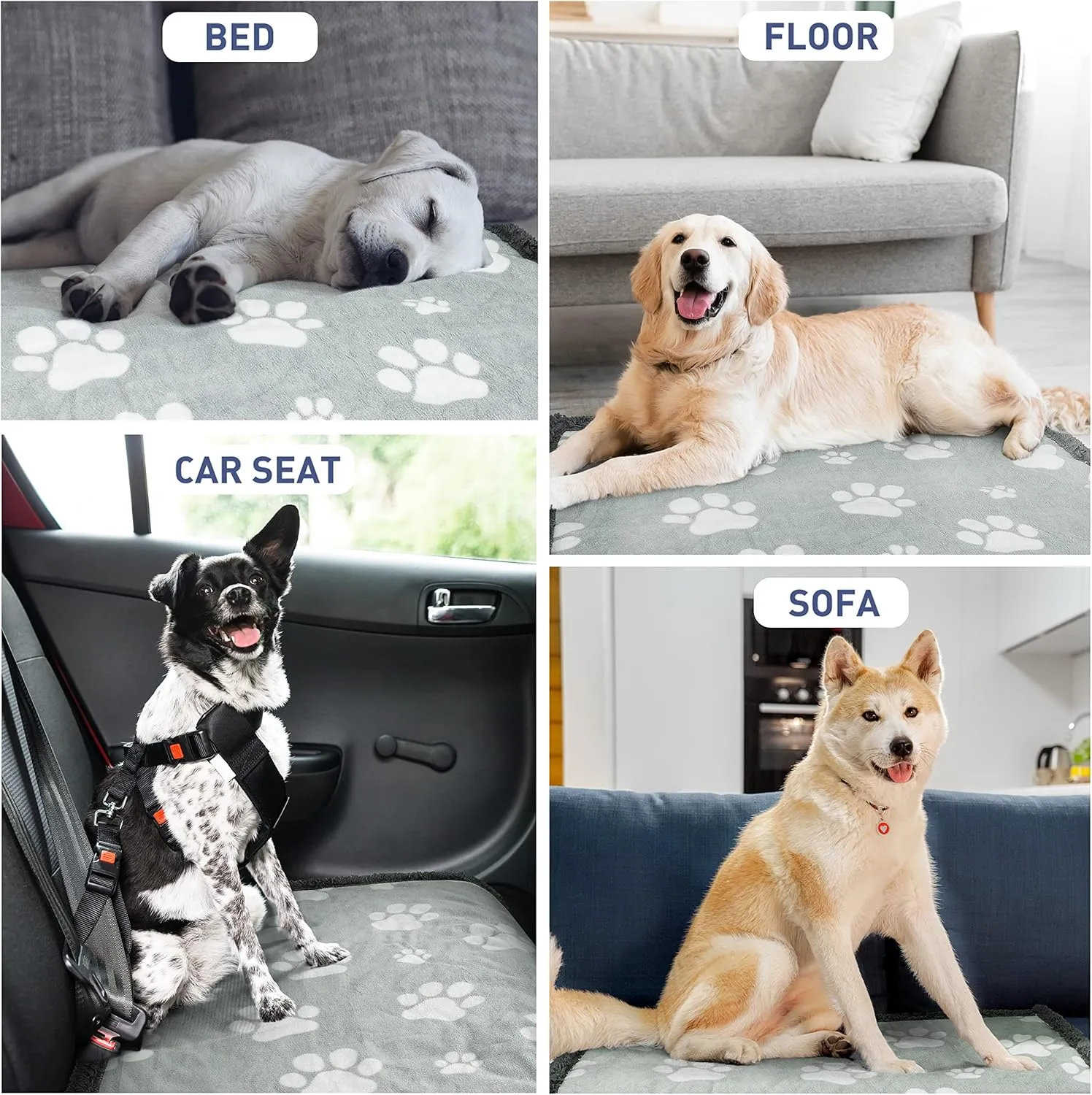Kritter Planet Waterproof Sofa Blanket for Dogs, Pee Proof Reversible Couch Cover, Liquid Proof Furniture Protector, Washable, Hair Resistant, Stain Proof