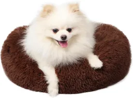 nononfish Marshmallow Cat Bed Kawaii Cat Nest for Indoor Cats Washable Fluffy Anti Anxiety Kitten Bed 19 Inches