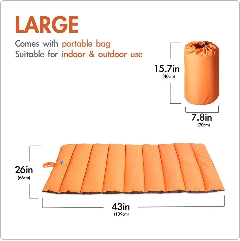 Outdoor Dog Bed, Waterproof, Washable, Large Size, Durable, Water Resistant, Portable and Camping Travel Pet Mat