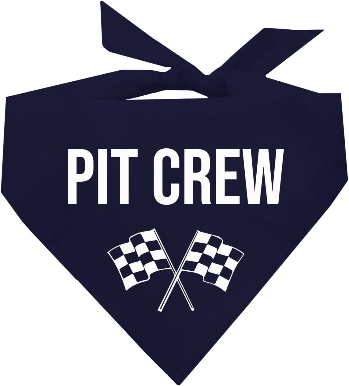 Pit Crew Dog Bandana | 100% Cotton Triangle | Made in USA | Birthday Pawty | Party Theme | Car Racing | Fast Lane | Photoshoot Prop | Girl Boy | Navy, X-Small (49)
