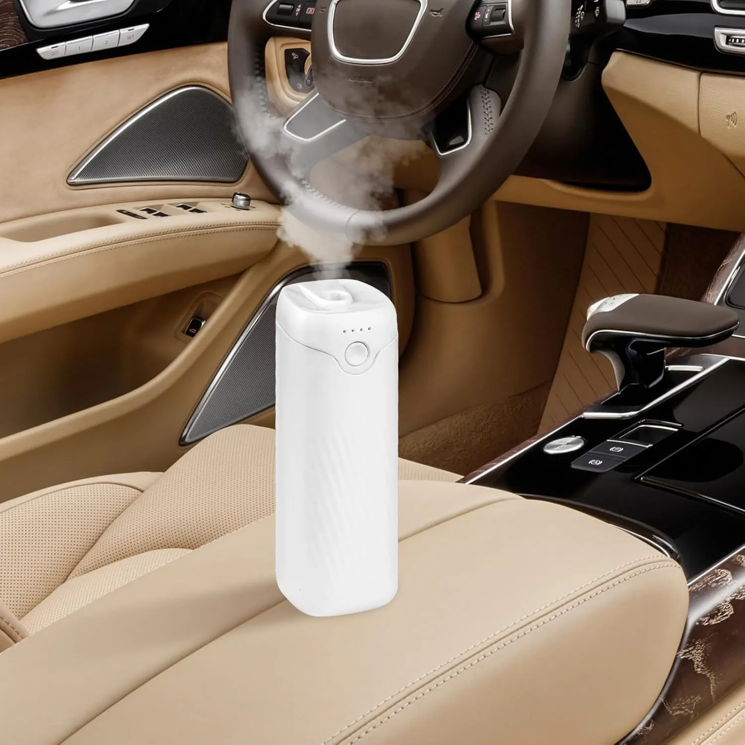 Portable Rechargeable Air Freshener  Mini Ultrasonic Aroma Diffuser & Deodorizer for Bathroom, Office, Travel, with Essential Oil & Humidifier Function (1, Machine   2 Oil)