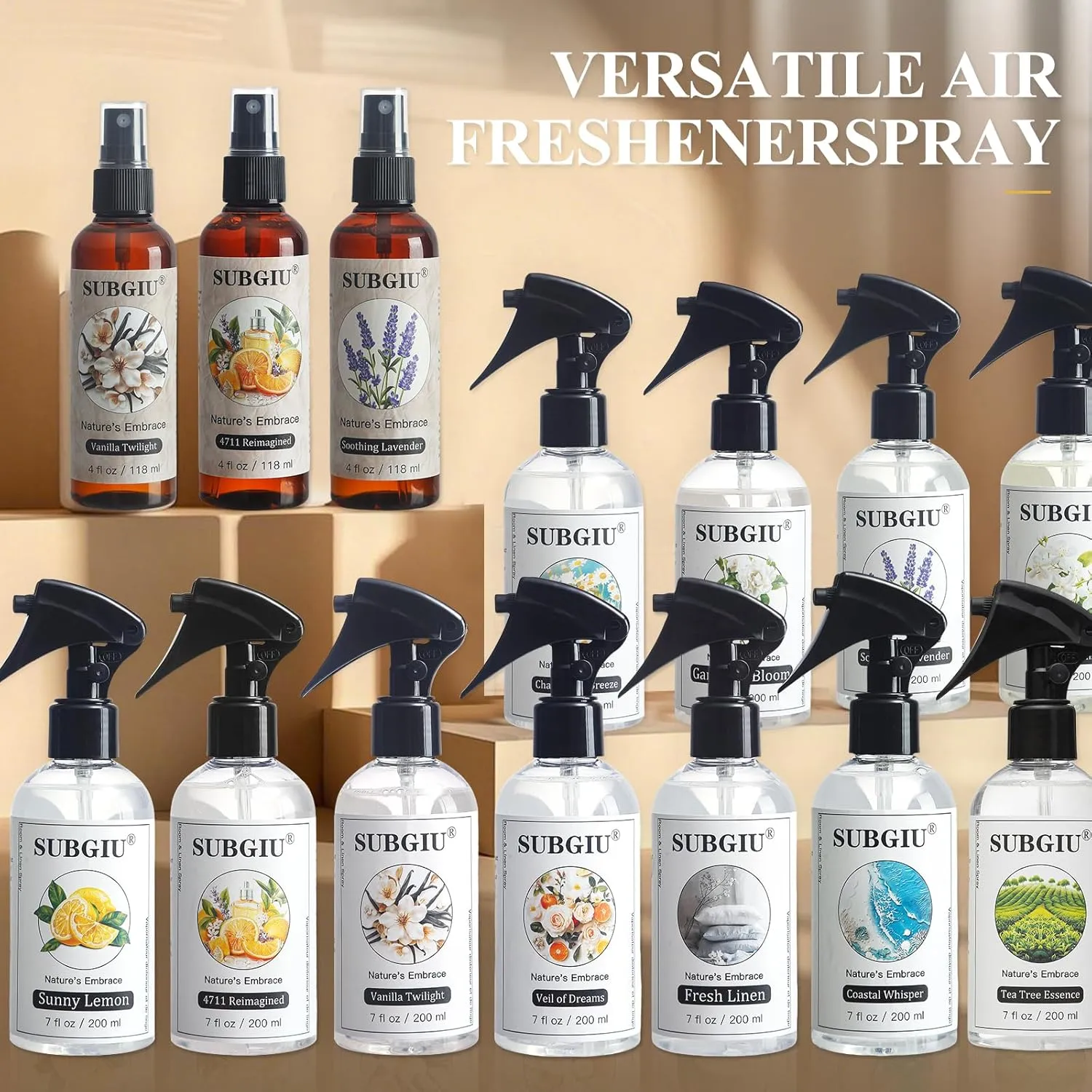 Room Natural Linen Spray and Fabric Spray, Aromatherapy (7 Fl Oz, Sunny Lemon(1 Bottle))