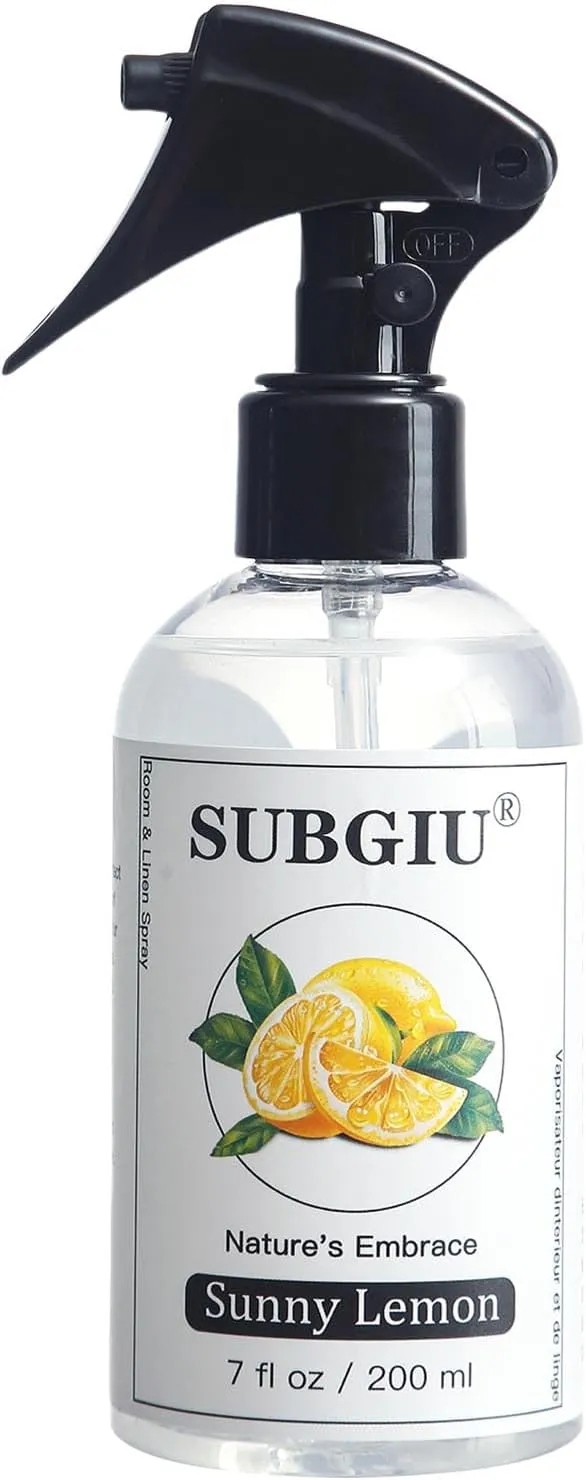 Room Natural Linen Spray and Fabric Spray, Aromatherapy (7 Fl Oz, Sunny Lemon(1 Bottle))