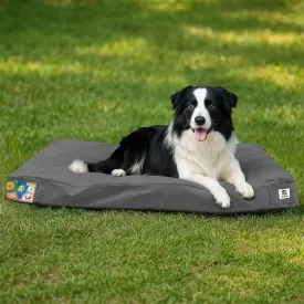 Sytopia 36-Inch Canvas Outdoor Dog Bed  Chew-Proof, Waterproof & Washable with Removable Cover, Ideal for Medium & Large Dogs  Great for Indoor, Outdoor, Crate, or Patio Use (Dark Grey)