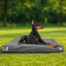 Sytopia 42-Inch Canvas Outdoor Dog Bed  Chew-Proof, Waterproof & Washable with Removable Cover, Ideal for Medium & Large Dogs  Great for Indoor, Outdoor, Crate, or Patio Use (Dark Grey)