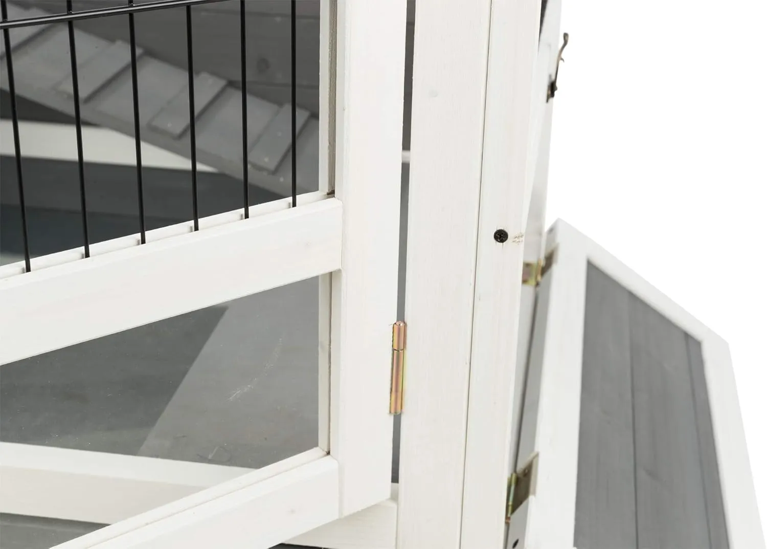 TRIXIE Natura Small Indoor Rabbit Hutch, Pet House for Rabbits and Guinea Pigs, Bunny Cage on Wheels, Pull Out Tray