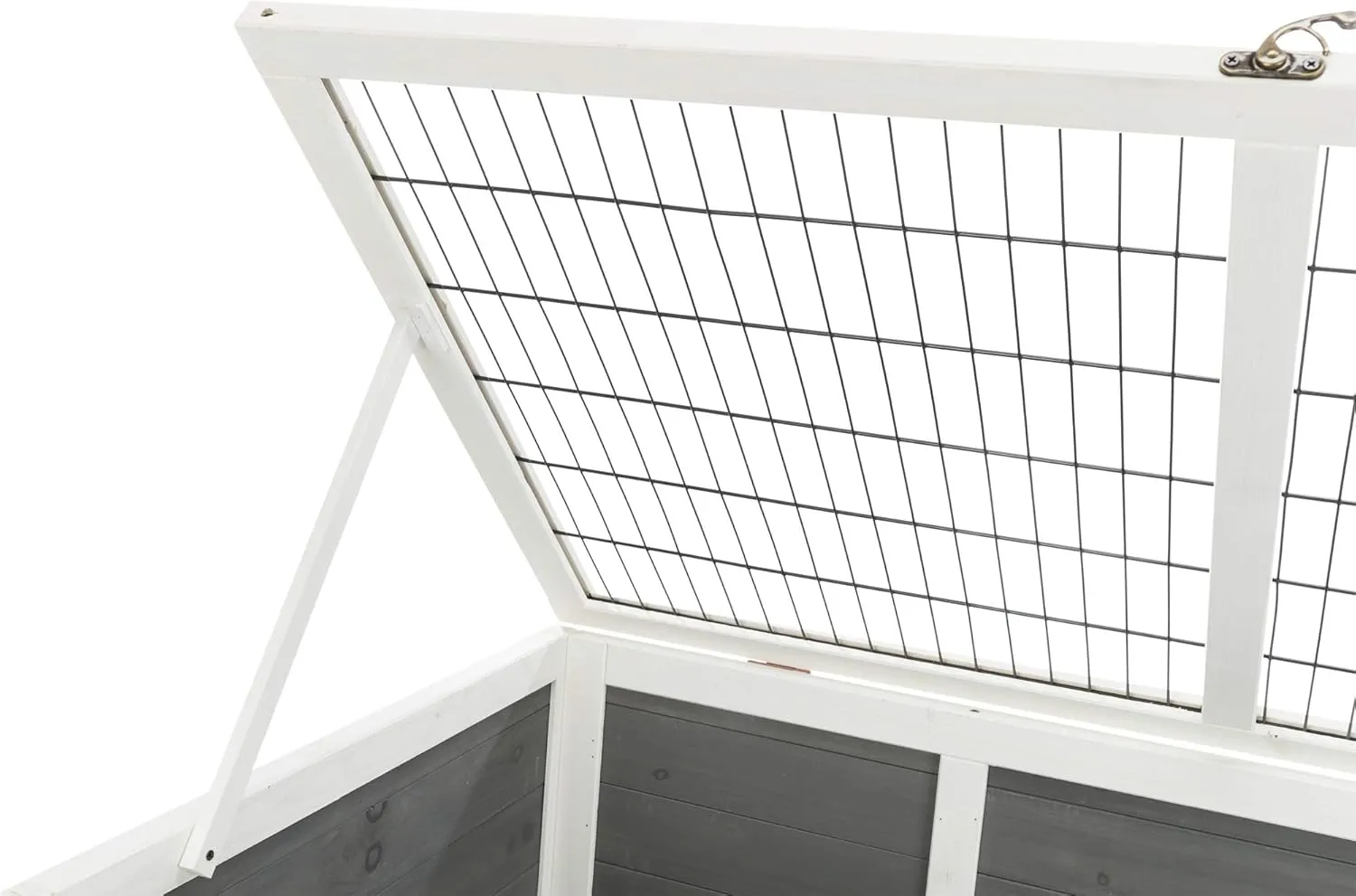 TRIXIE Natura Small Indoor Rabbit Hutch, Pet House for Rabbits and Guinea Pigs, Bunny Cage on Wheels, Pull Out Tray