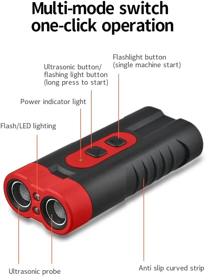 Ultrasonic Dog Bark Deterrent Devices 2025 Anti Barking Device for Dogs,Indoor Outdoor Dog Barking Silencer with LED Flashlight,Barks No More Dog Training Device Tool,Safe for Human & Dogs