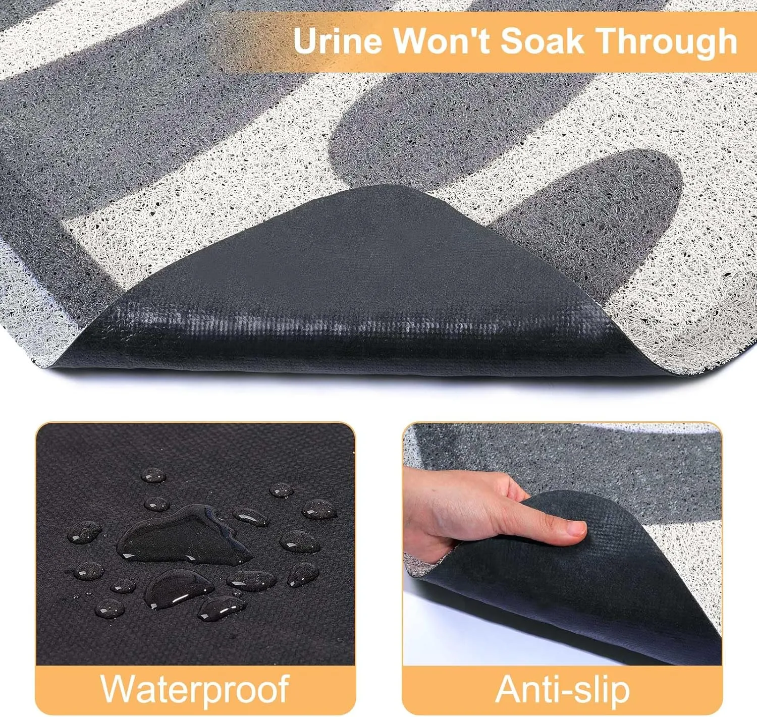 Unicorn Catcher Cat Litter Mat Quality Litter Box Mat Large Non-Slip Mat Cute Litter Trapping Mat Soft Cat Food Mat Easy to Clean