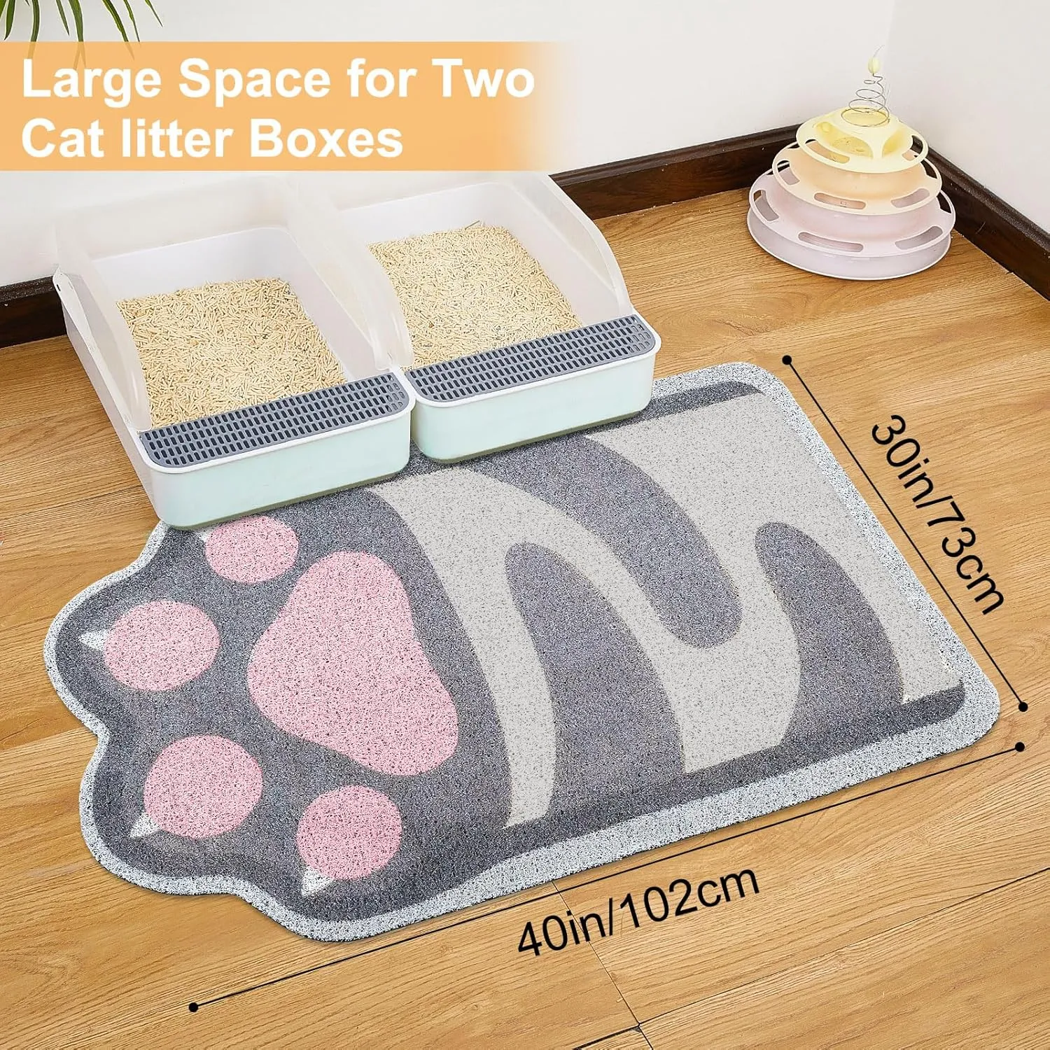 Unicorn Catcher Cat Litter Mat Quality Litter Box Mat Large Non-Slip Mat Cute Litter Trapping Mat Soft Cat Food Mat Easy to Clean