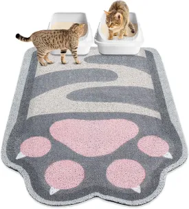 Unicorn Catcher Cat Litter Mat Quality Litter Box Mat Large Non-Slip Mat Cute Litter Trapping Mat Soft Cat Food Mat Easy to Clean