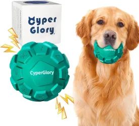Upgraded Keyboard Dog Balls - Tough Durable Dog Toys with Improved Sound Activation for Aggressive Chewers, Relieves Anxiety, Cleans Teeth, Natural Rubber Dog Toy with Squeaker