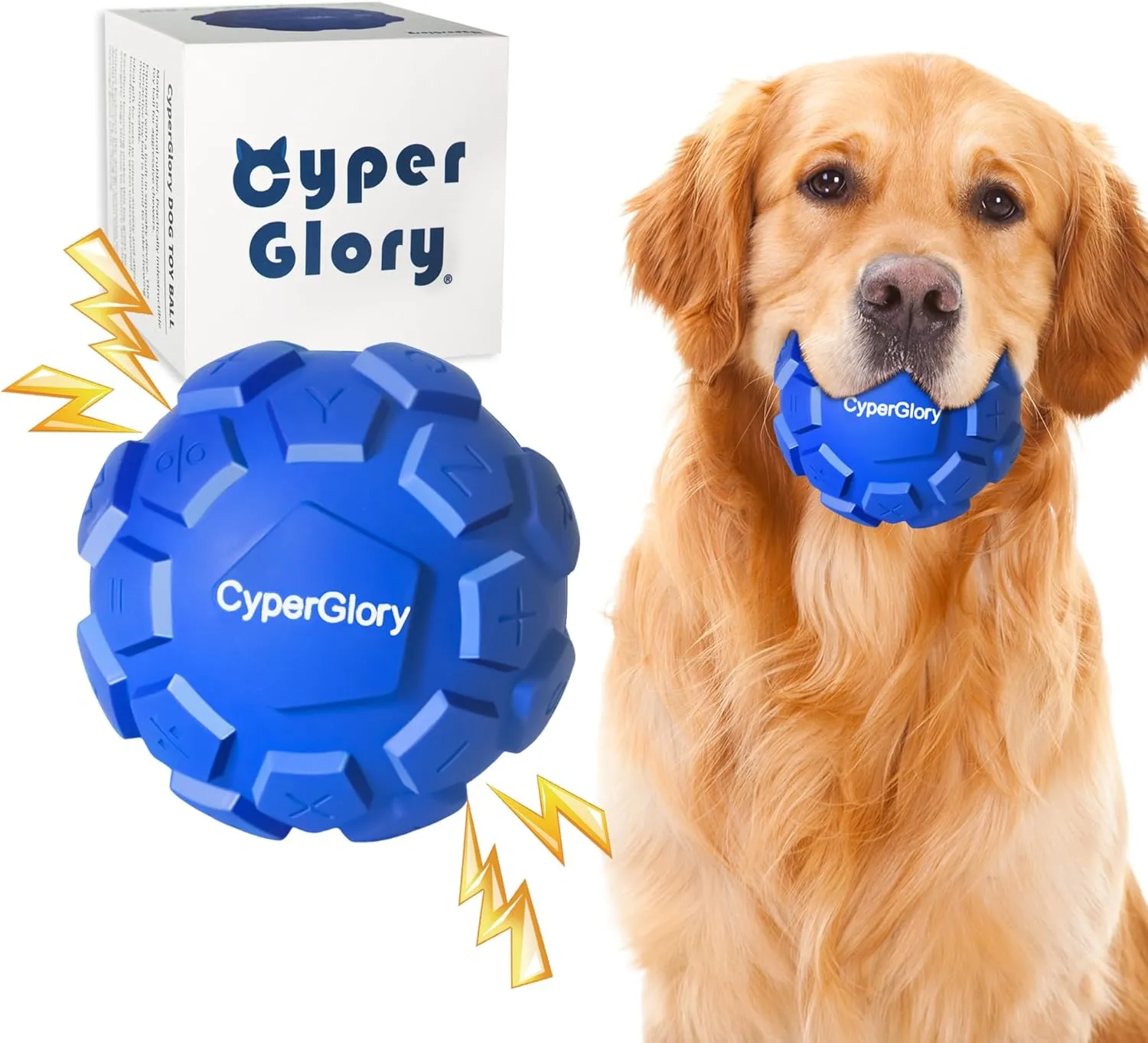 Upgraded Keyboard Dog Balls - Tough Durable Dog Toys with Improved Sound Activation for Aggressive Chewers, Relieves Anxiety, Cleans Teeth, Natural Rubber Dog Toy with Squeaker