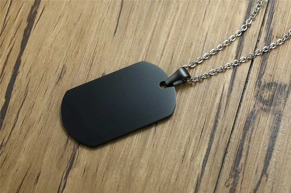 ZKXXJ Free Engraving Medical Necklace for Men Women Stainless Steel Custom Medical Alert ID Necklaces Dog Tag Pendant Sos Emergency Necklace Health Allergy Awareness Jewelry